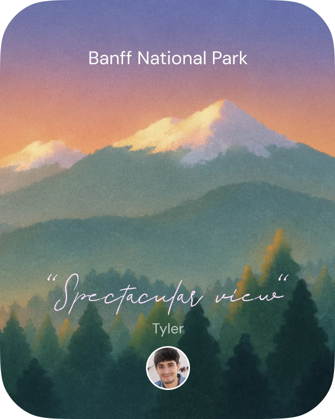 Banff National Park — “Spectacular view”, Tyler